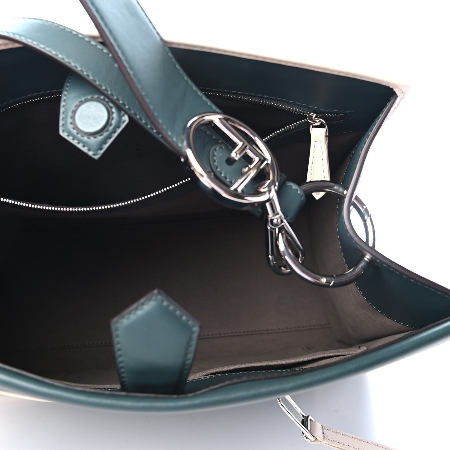 Vitello Century Opaco F is Fendi Bi-Color Regular Runaway Satchel Amazzonia Camelia