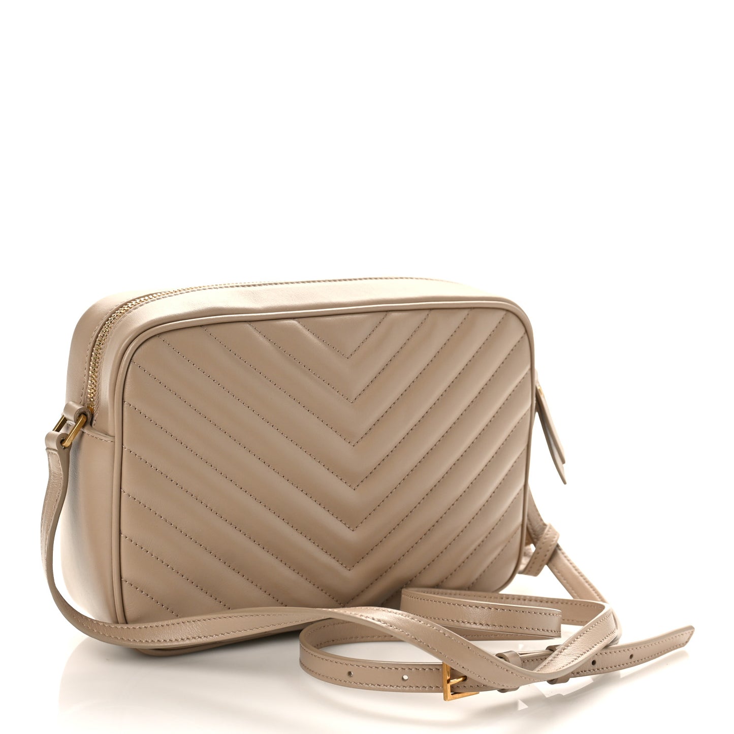 Calfskin Matelasse Monogram Lou Camera Bag Dark Beige
