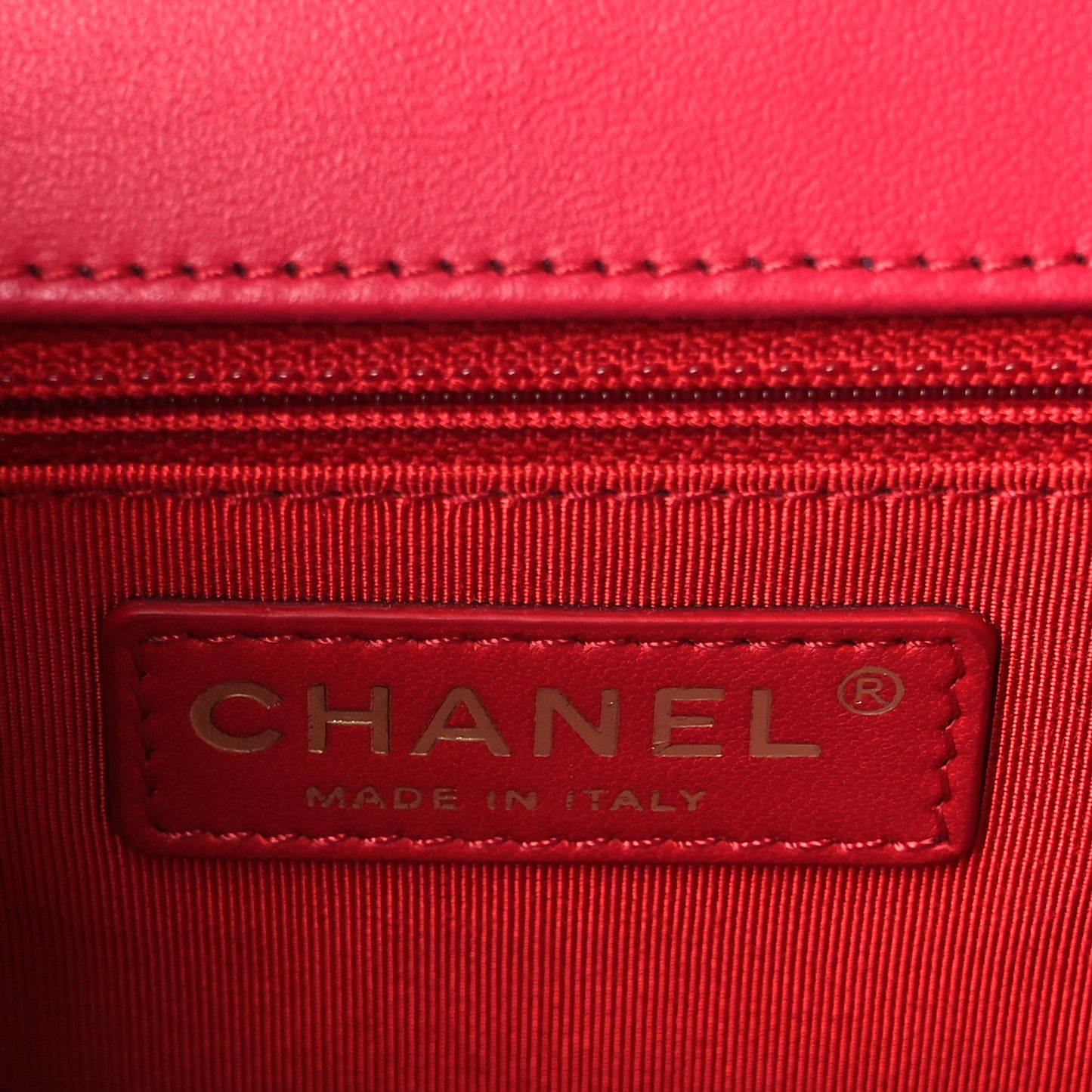 Lambskin Quilted Jumbo Mademoiselle Chic Flap Red