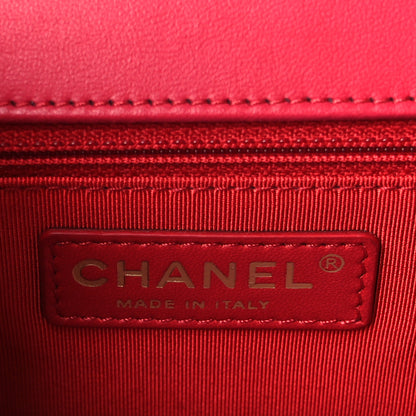 Chanel Lambskin Quilted Jumbo Mademoiselle Chic Flap Red 6 of 10