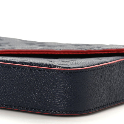 Louis Vuitton Empreinte Pochette Felicie Chain Wallet Marine Rouge 9 of 9