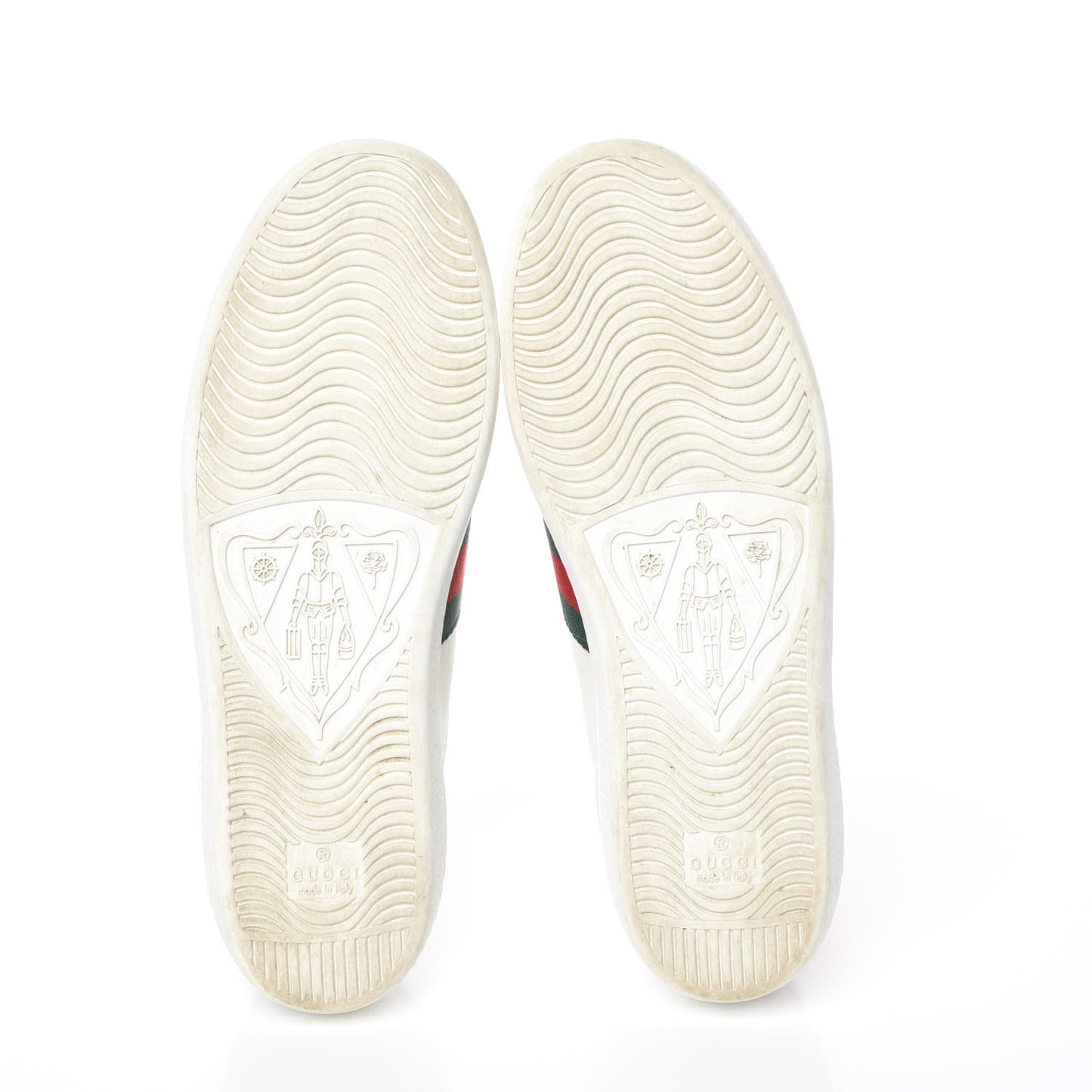 Calfskin Ayers Bee Embroidered Womens Ace Sneakers 37.5 White Green