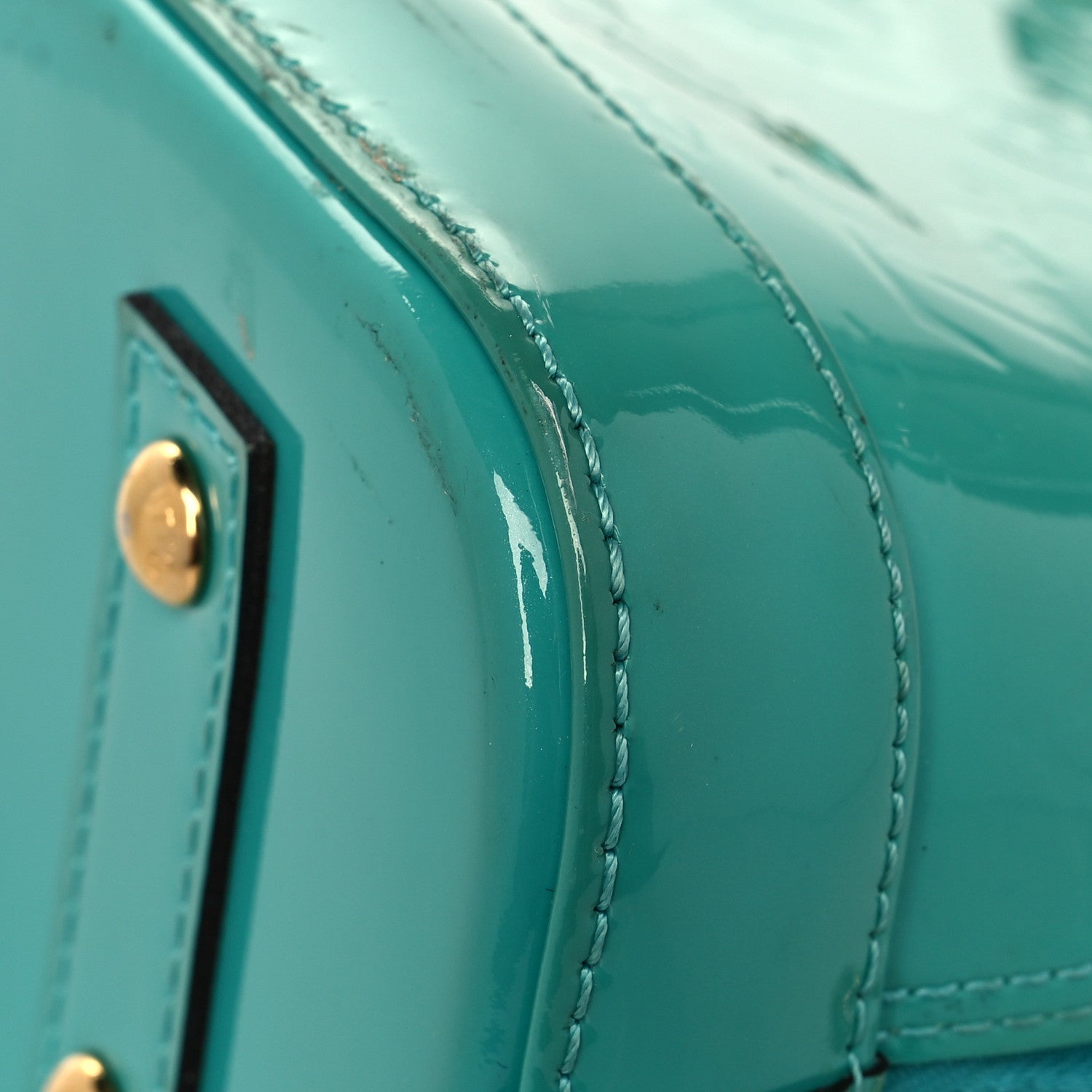 Louis Vuitton Vernis Alma BB Turquoise 9 of 22