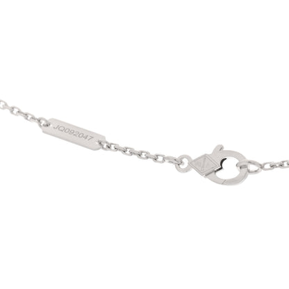 Van Cleef & Arpels 18K White Gold Mother Of Pearl Vintage Alhambra Pendant Necklace 4 of 6