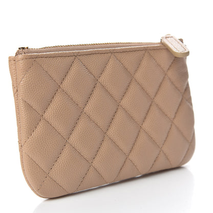 Chanel Caviar Quilted Small Cosmetic Case Beige 3 of 8