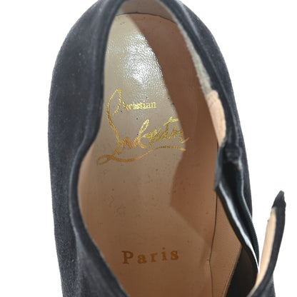 Christian Louboutin Suede Vicky 140 Ankle Booties 37 Black 7 of 7