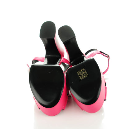 Saint Laurent Goatskin Candy 80 Platform Sandals 38.5 Lipstick 5 of 6