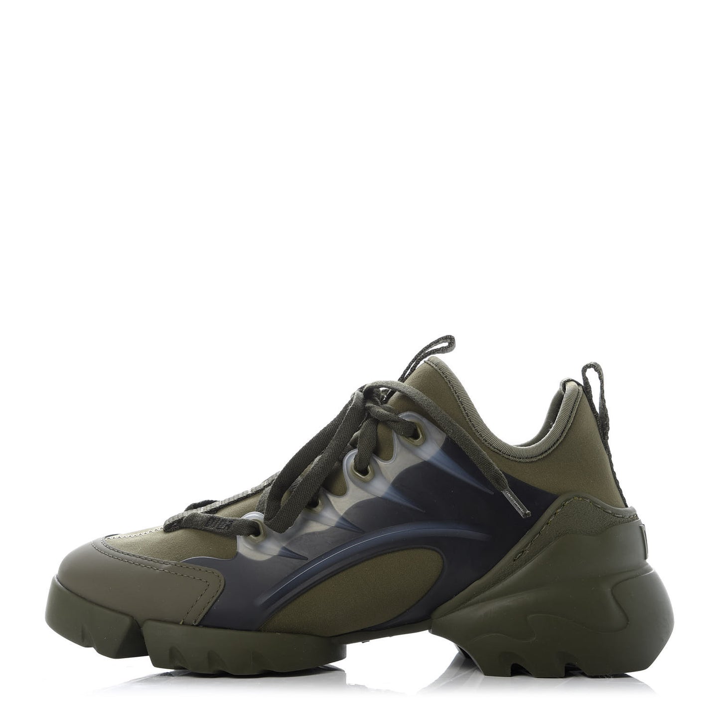 Neoprene Rubber Womens D-Connect Sneakers 35 Kaki