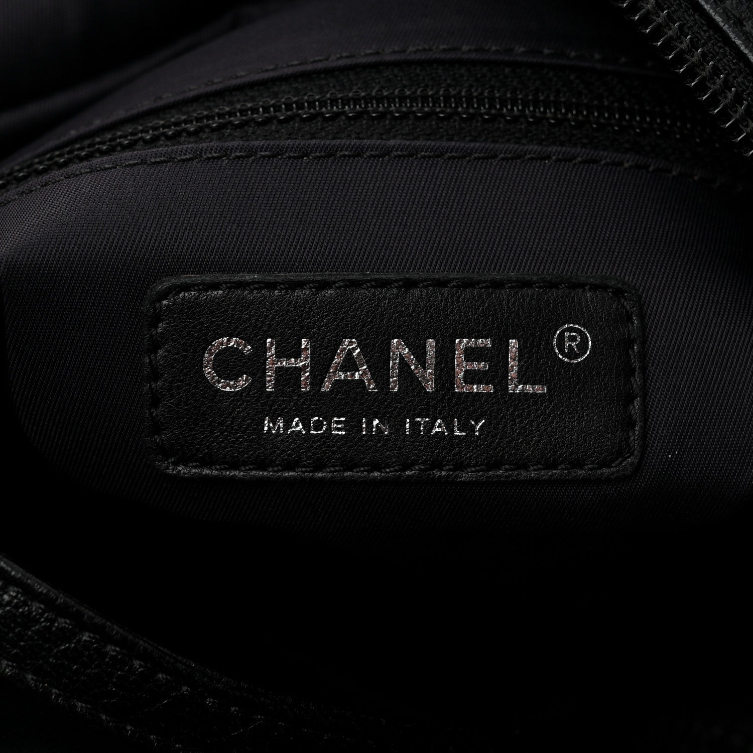 Chanel Coated Canvas Quilted Small Paris Biarritz Tote Black 6 of 10
