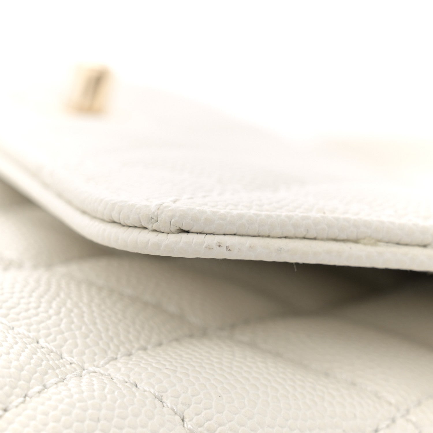 Chanel Caviar Quilted Mini Coco Handle Flap White 11 of 12