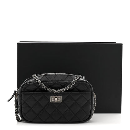 Chanel Aged Calfskin Quilted Mini Reissue Camera Case Black 9 of 9