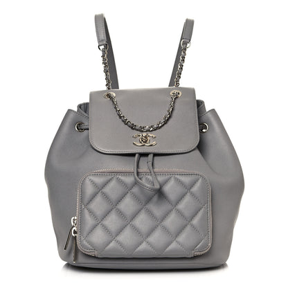 Chanel Caviar Quilted Business Affinity Backpack Grey 1 of 12