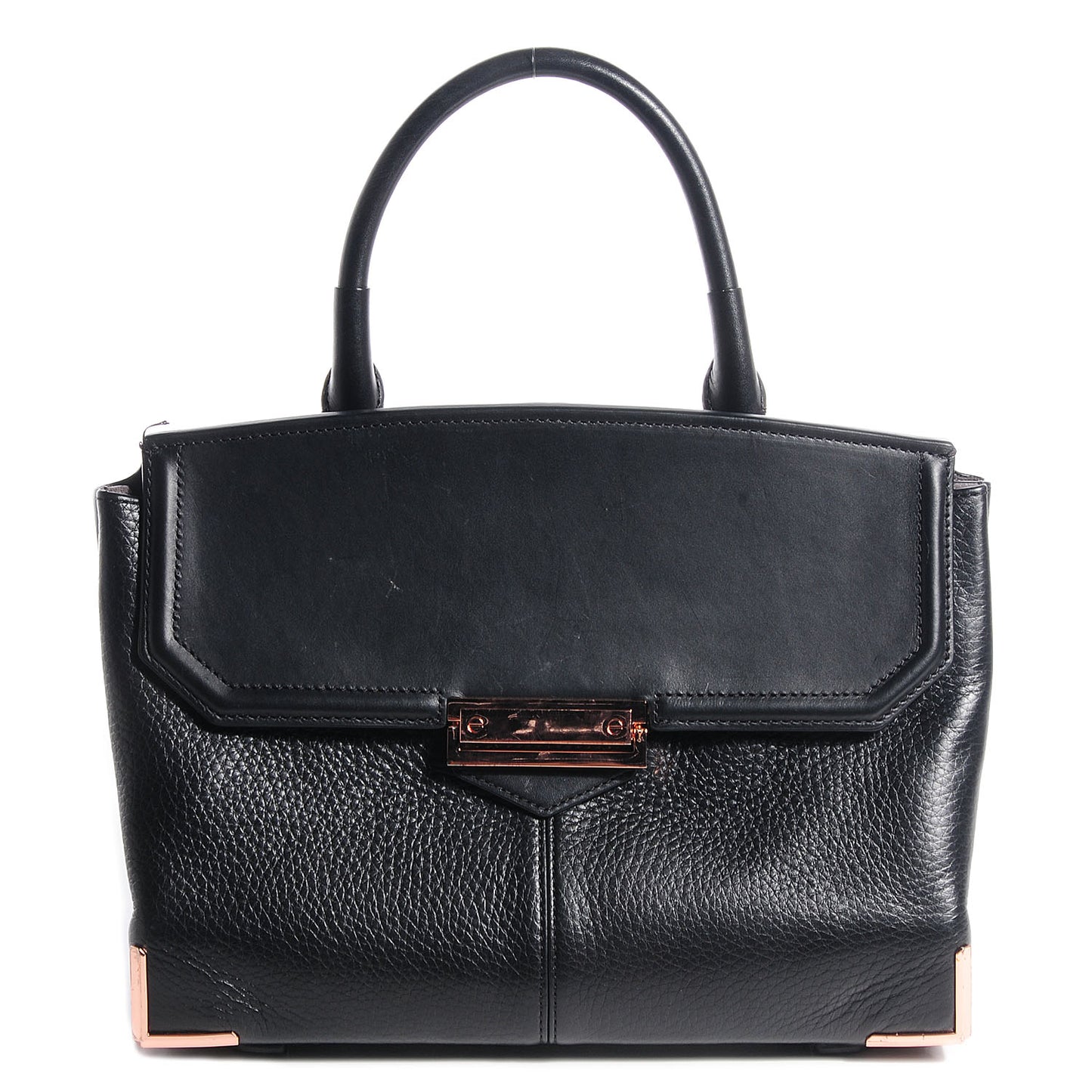 Calfskin Large Marion Soft Black with Rose Gold Hardware