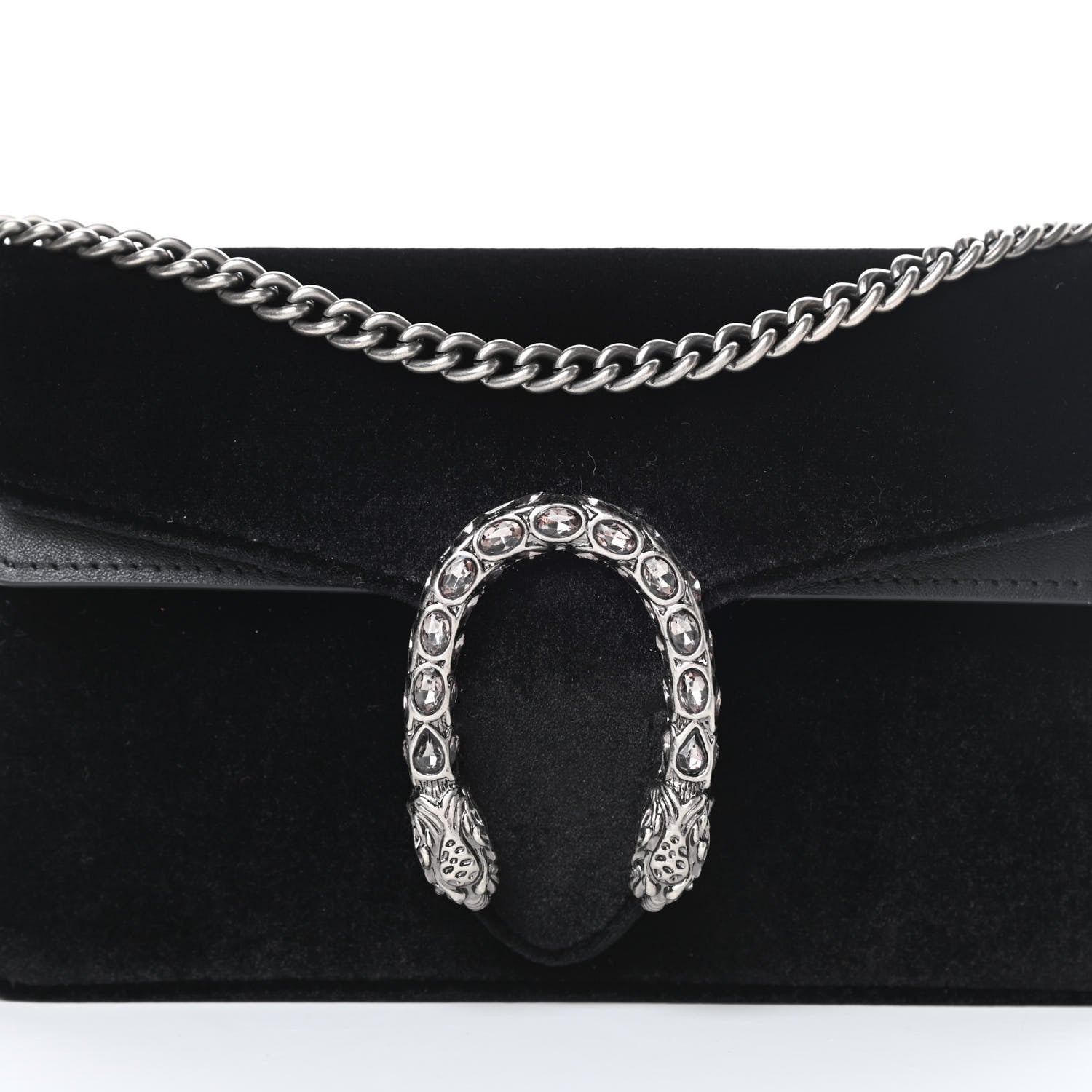 Gucci Velvet Super Mini Dionysus Shoulder Bag Black 7 of 10