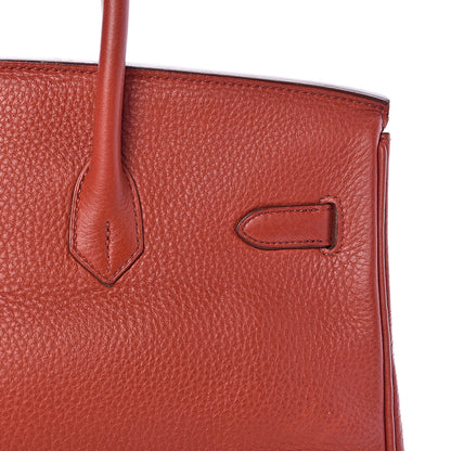 Hermes Taurillon Clemence Birkin 35 Rouge Venetian 40 of 46