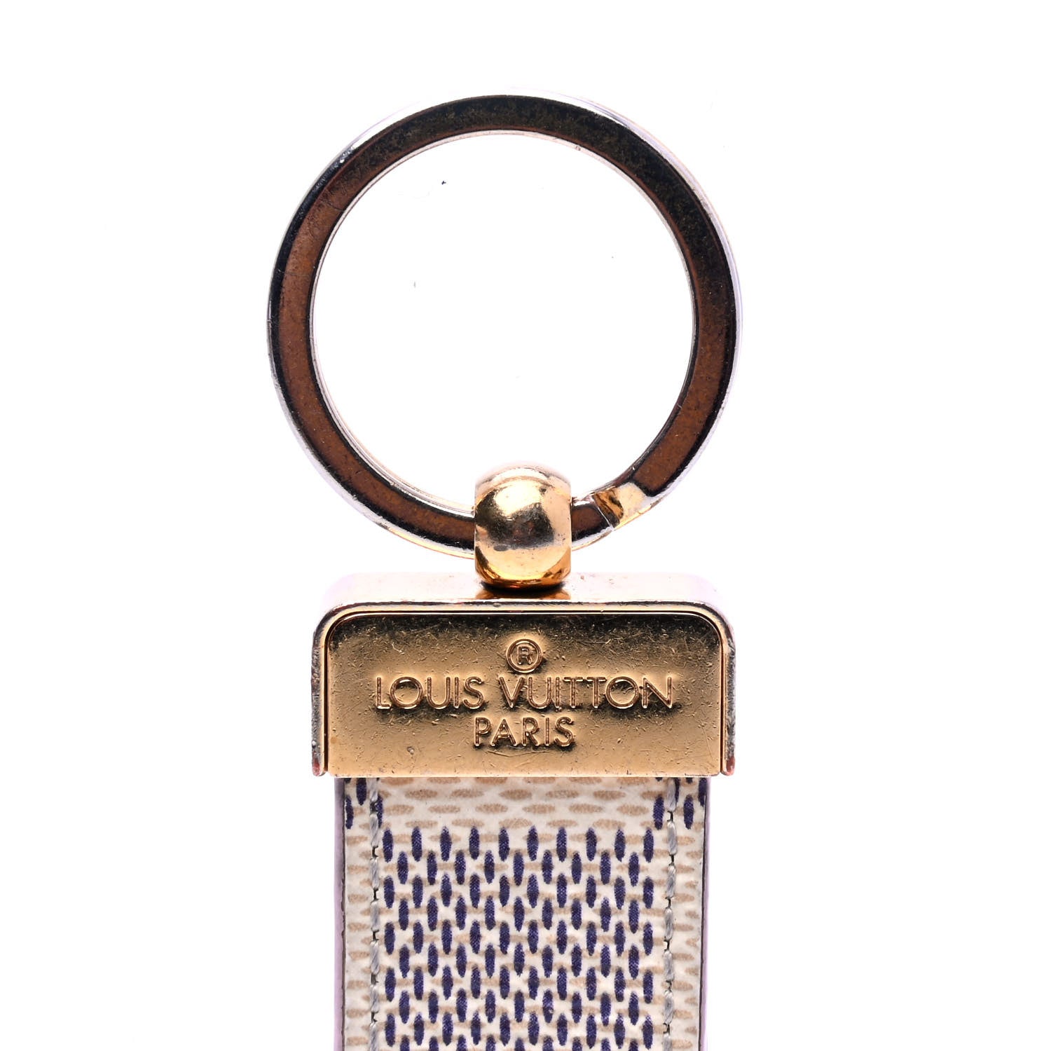 Louis Vuitton Damier Azur Dragonne Key Holder Rose Ballerine 3 of 4