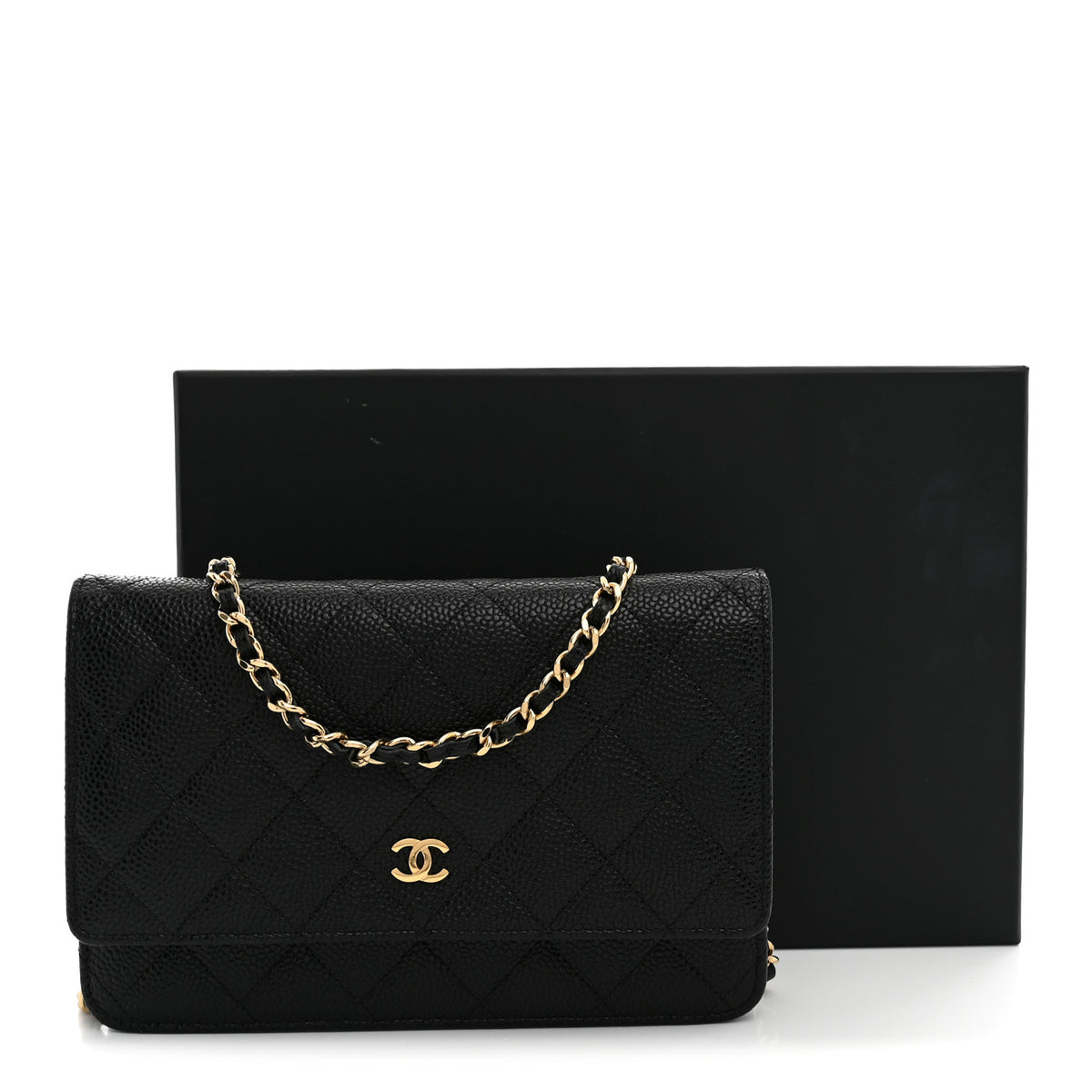 Chanel Caviar Quilted Wallet on Chain WOC Black 12 of 12
