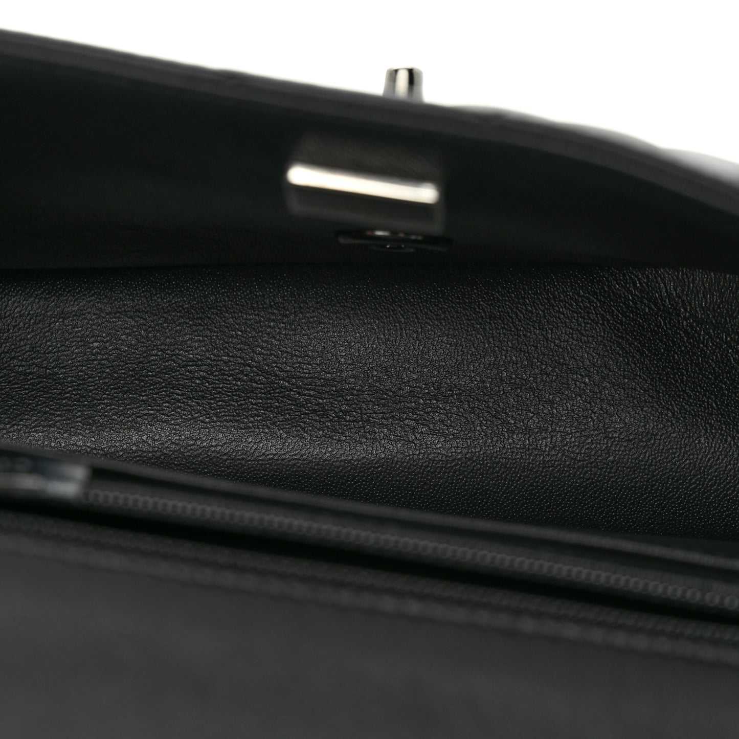 Lambskin Quilted Mini Rectangular Flap So Black