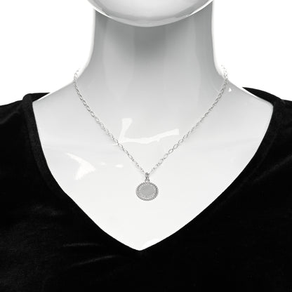 Tiffany Sterling Silver Twist Round Charm Link Necklace 2 of 5