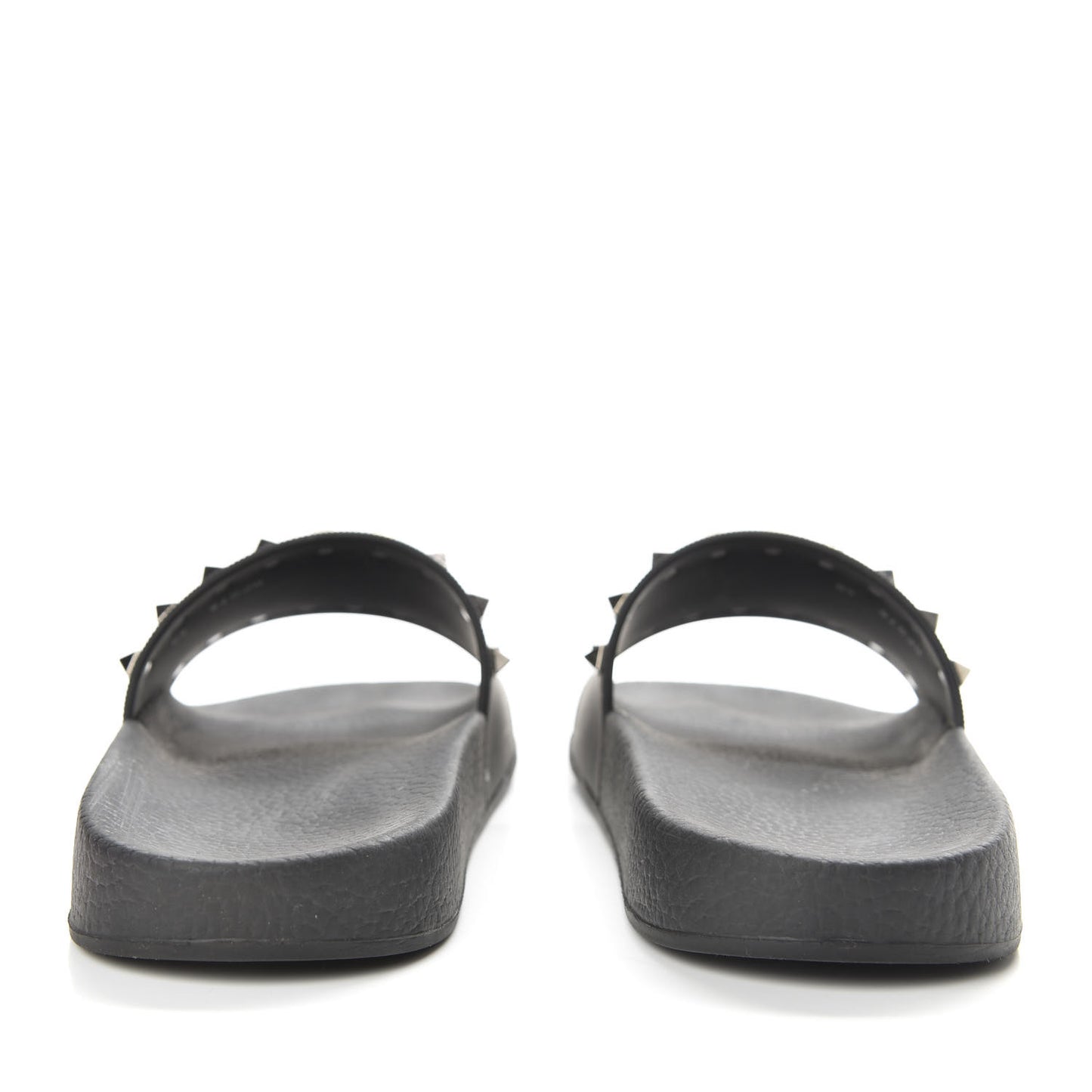 Rubber Rockstud Slide Sandals 40 Black
