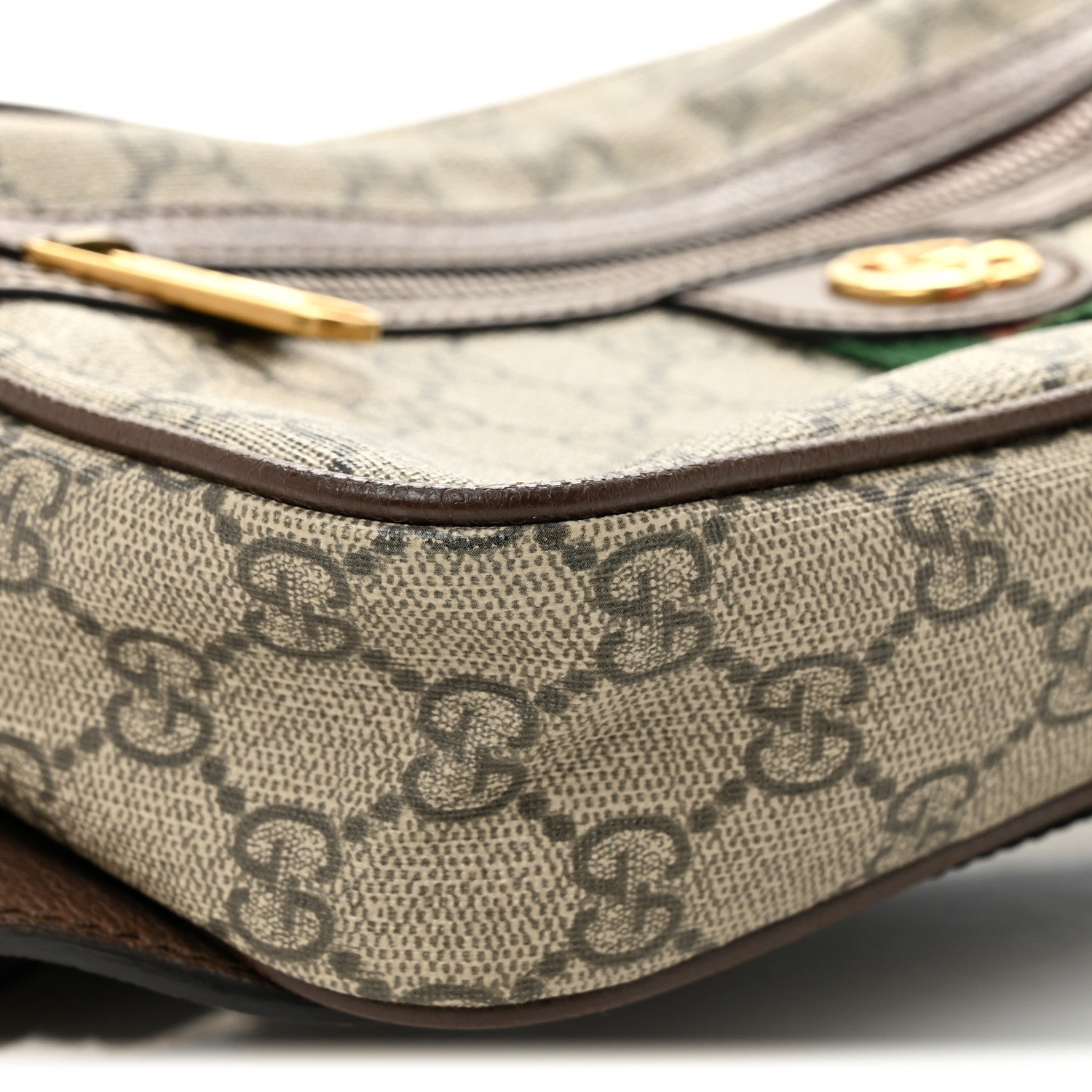 Gucci Soft GG Supreme Monogram Medium Ophidia Belt Bag Dark Brown 8 of 9
