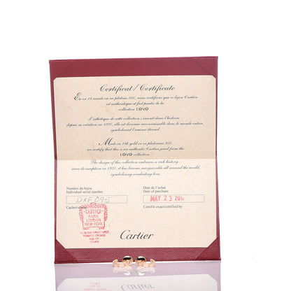 Cartier 18K Pink Gold Small LOVE Hoop Earrings 4 of 4