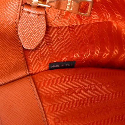 Prada Saffiano Lux Top Handle Tote Papaya 7 of 25