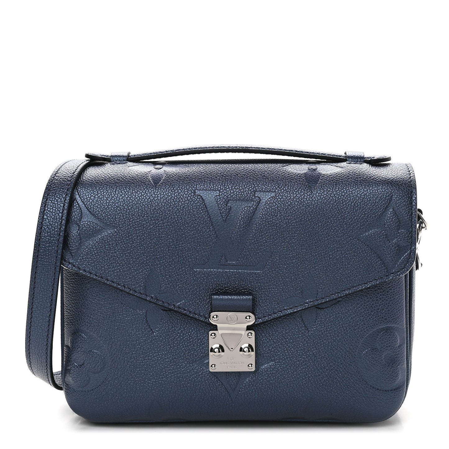 Metallic Empreinte Monogram Giant Pochette Metis Navy Nacre