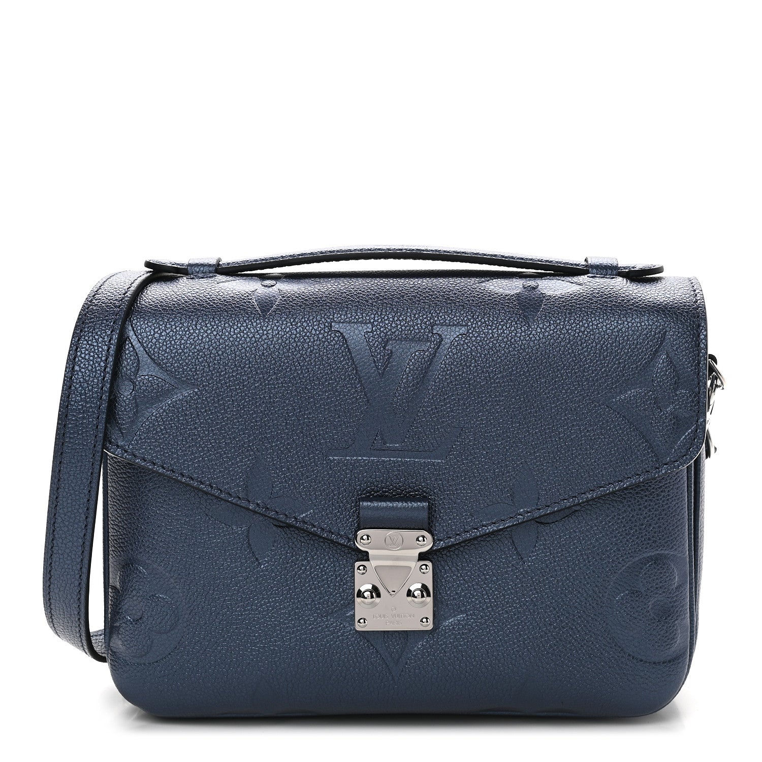 Louis Vuitton Metallic Empreinte Monogram Giant Pochette Metis Navy Nacre 1 of 8