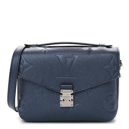 Louis Vuitton Metallic Empreinte Monogram Giant Pochette Metis Navy Nacre 1 of 8