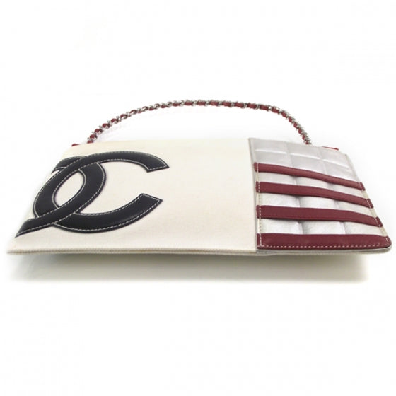 Chanel Quilted Leather Pochette Silver 4 of 9