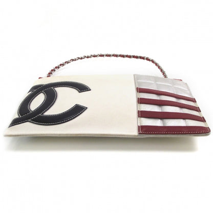 Chanel Quilted Leather Pochette Silver 4 of 9