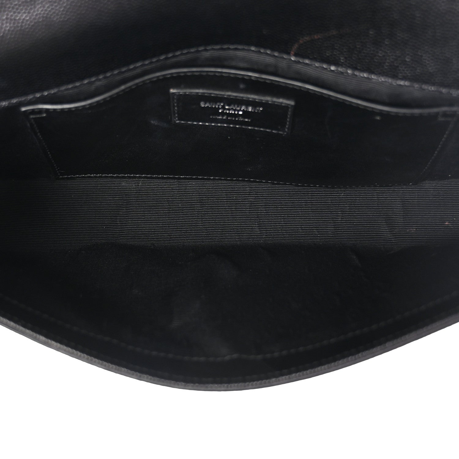 Saint Laurent Grain De Poudre Monogram Cassandre Clutch Black 5 of 13