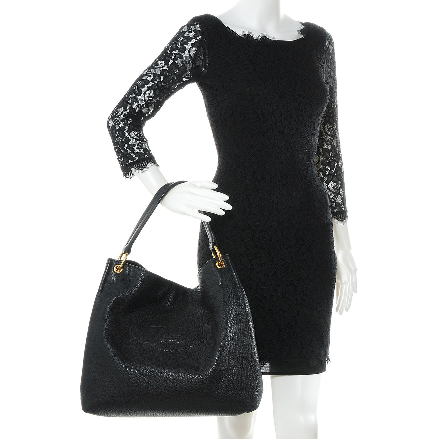 Vitello Daino Hobo Nero Black