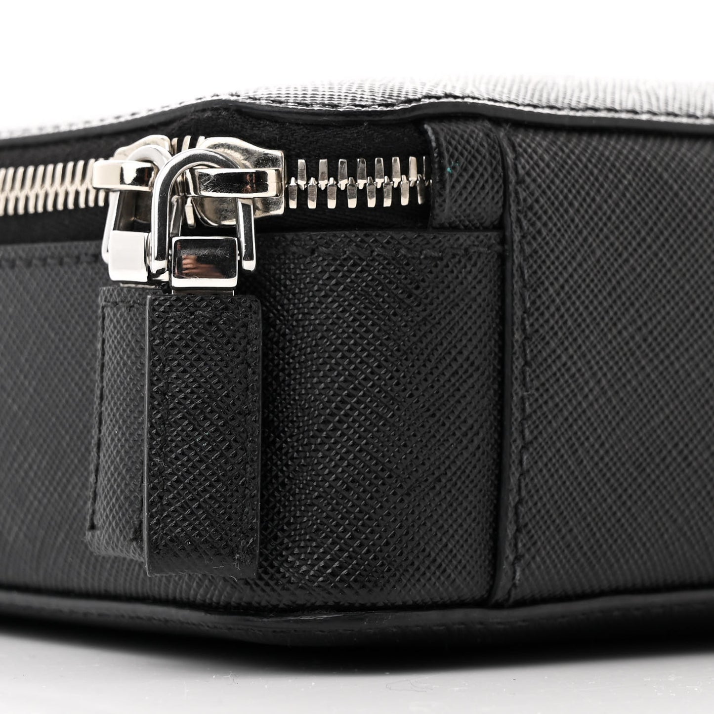 Saffiano Travel Medium Brique Crossbody Bag Black