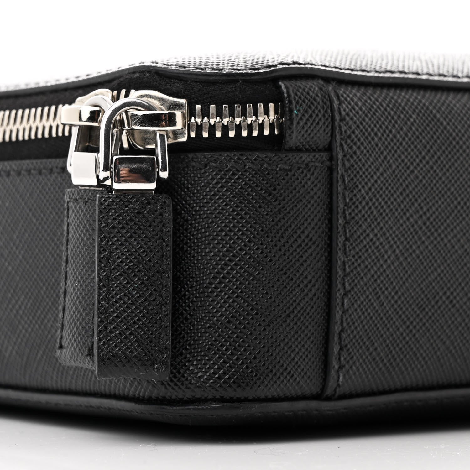 Prada Saffiano Travel Medium Brique Crossbody Bag Black 9 of 11