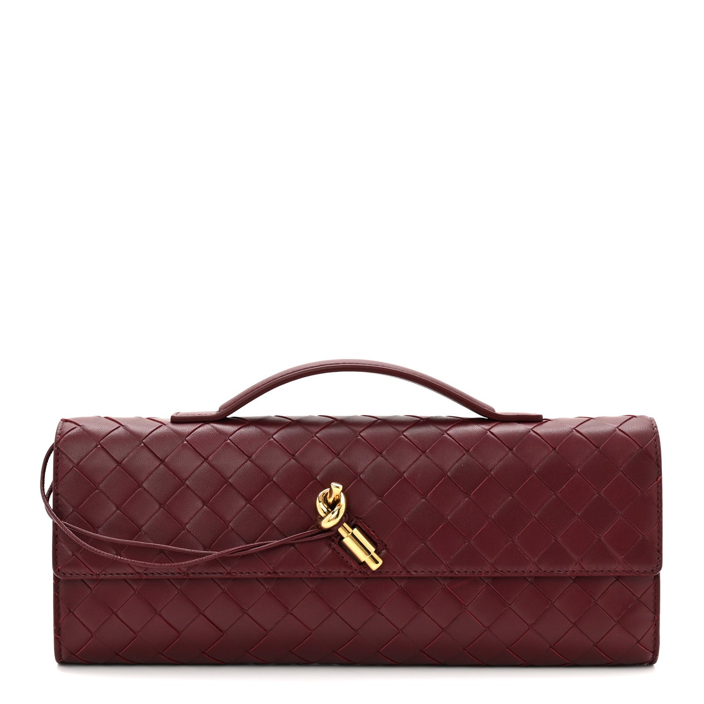 Nappa Intrecciato Long Andiamo Top Handle Clutch Barolo