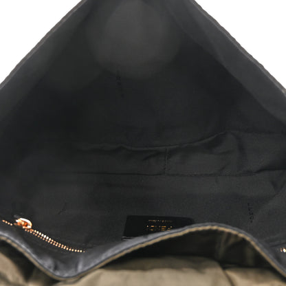 Fendi Nylon Dolmias Vitello Grace FF Puffer Belt Baguette Bag Military Brown Tortora 5 of 10