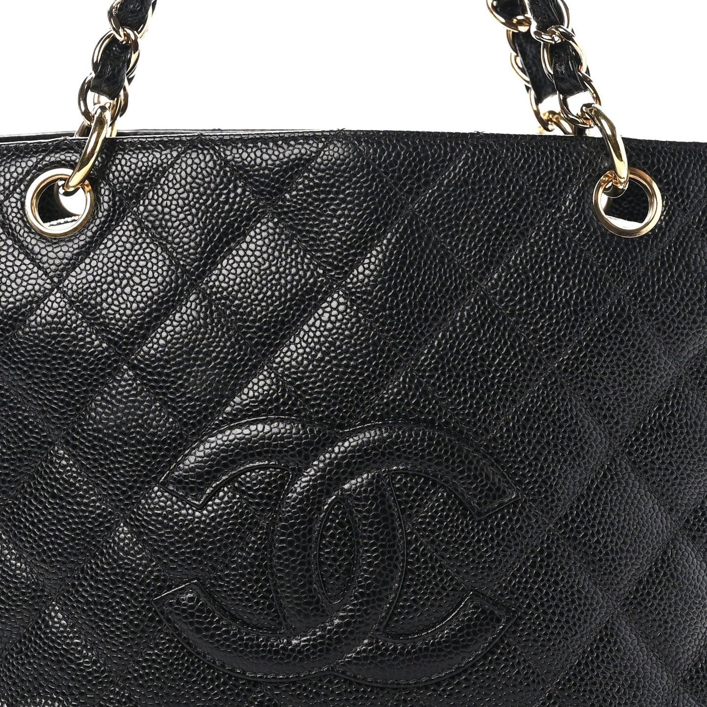 Caviar Quilted Petit Timeless Tote PTT Black