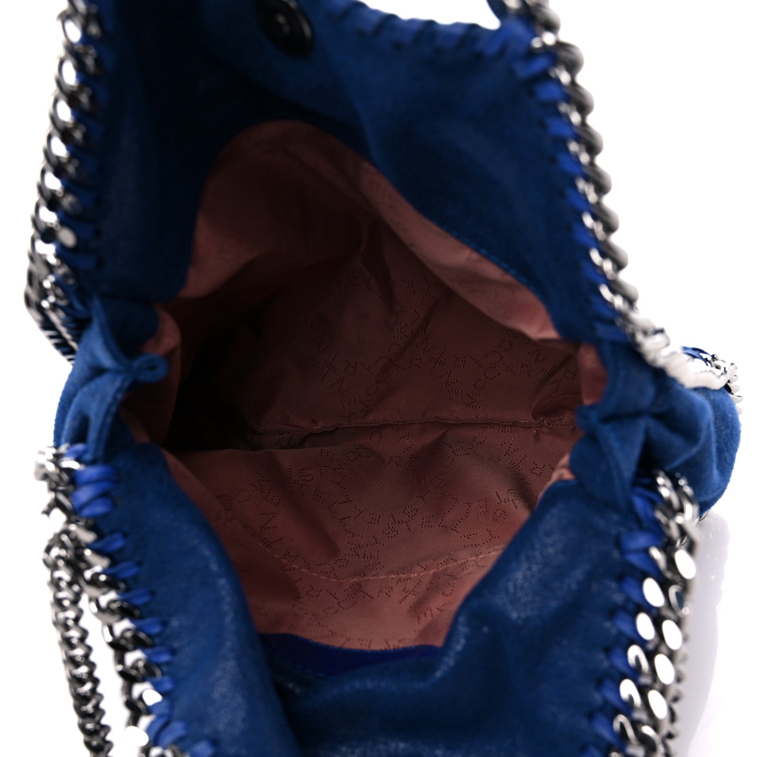Stella McCartney Shaggy Deer Mini Falabella Fold Over Tote Blue 5 of 8