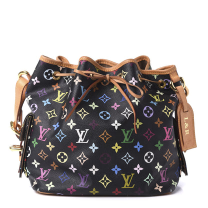 Louis Vuitton Monogram Multicolor Petit Noe Black 1 of 10