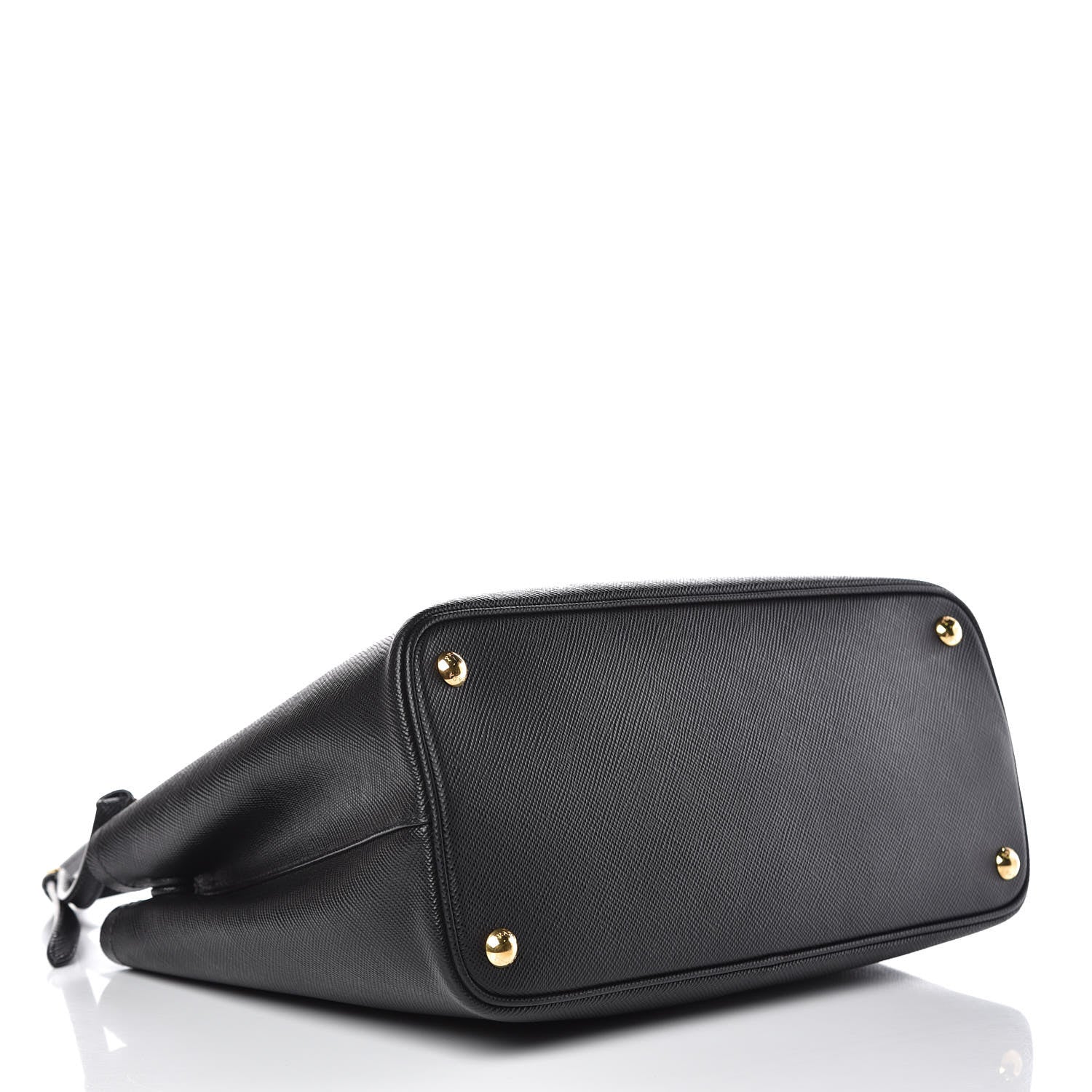 Prada Saffiano Cuir Medium Double Bag Black Fuoco 4 of 12