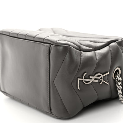 Saint Laurent Calfskin Y Quilted Monogram Small Loulou Bowling Bag Earth 9 of 9