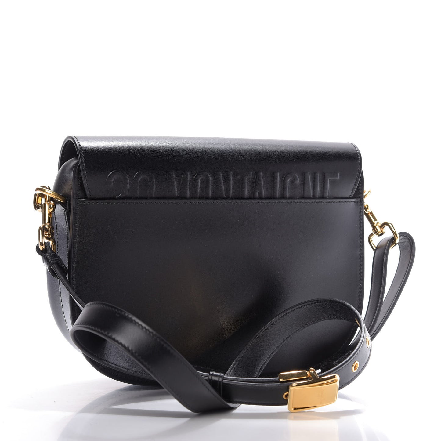 Box Calfskin Medium Bobby Flap Black