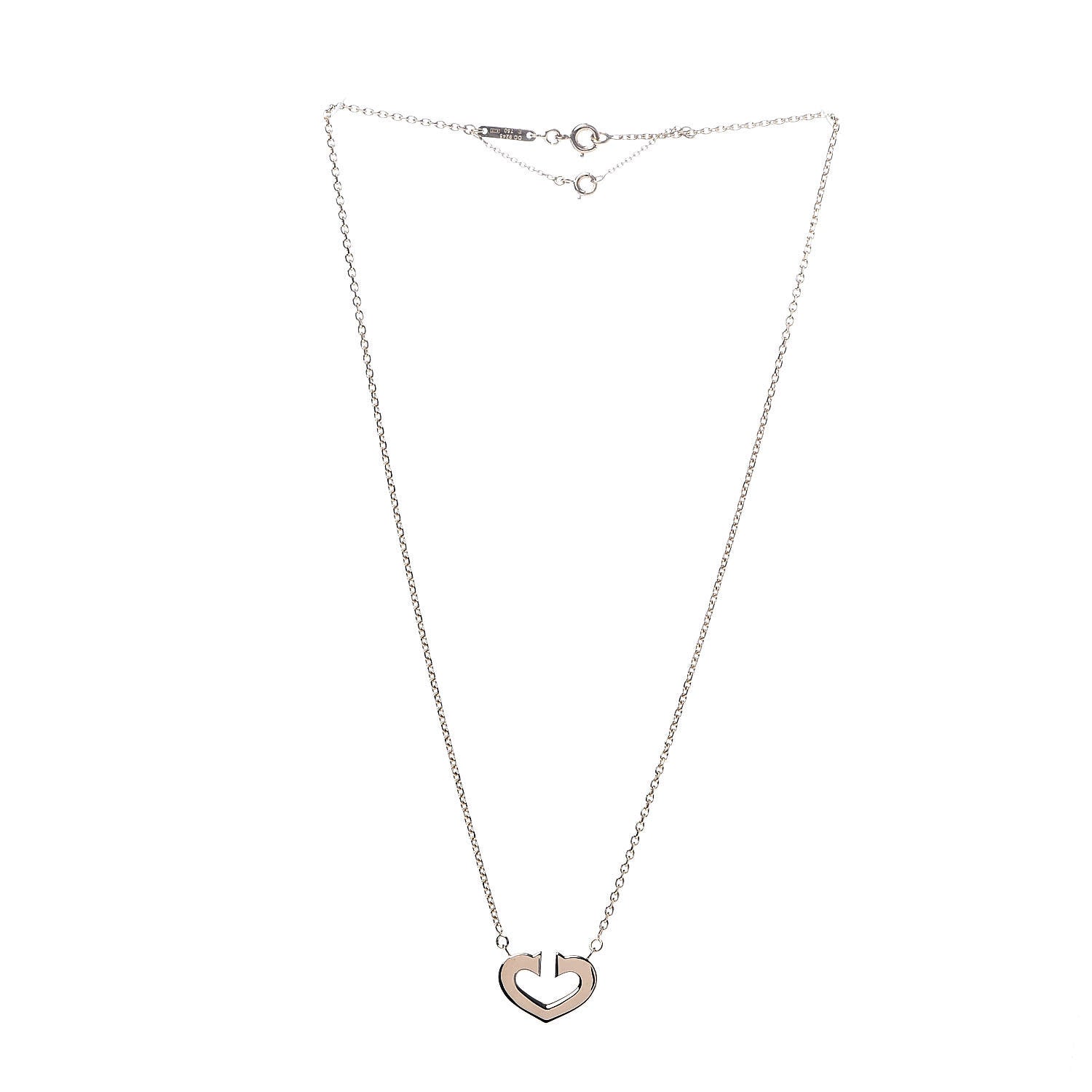 Tiffany CARTIER 18K Yellow Gold Medium Hearts and Symbols Necklace 3 of 7