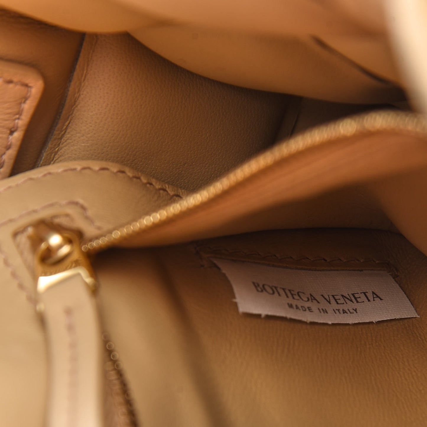 Nappa Maxi Intreccio Padded Cassette Crossbody Bag Almond
