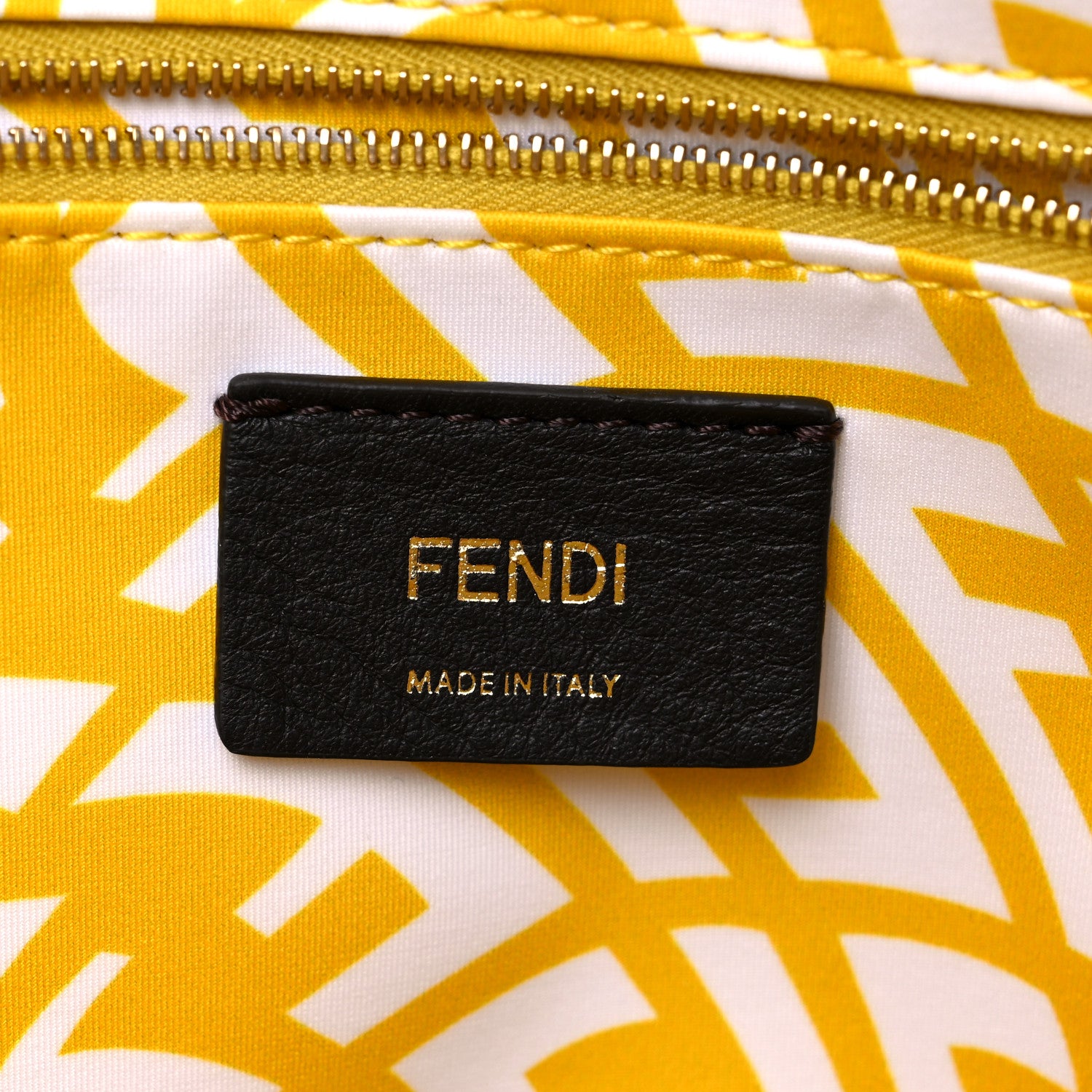 Fendi X SARAH COLEMAN Glazed Canvas Vitello King FF Vertigo Shopping Tote Bag Mimosa White 6 of 8