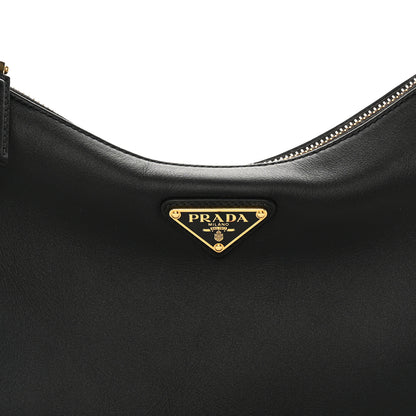 Prada Soft Calfskin Medium Aimee Shoulder Bag Black 7 of 9