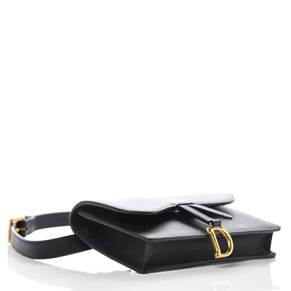 Christian Dior Grained Calfskin Saddle Belt Bag Black 4 of 9