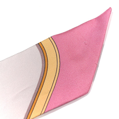 Hermes Silk Grand Apparat Twilly Rose Nacre Gold Anthracite 6 of 7